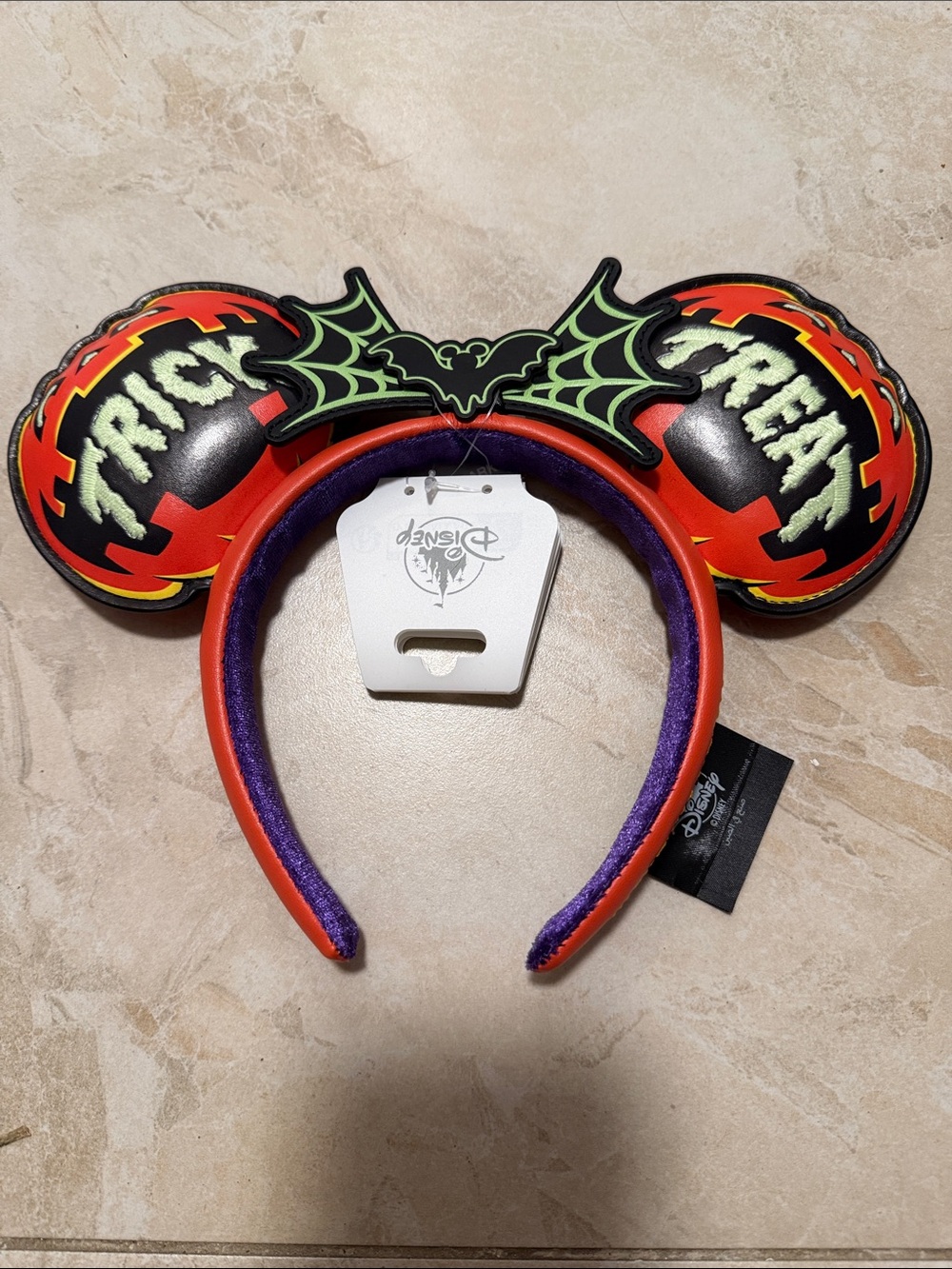 Mickeys not so scary Halloween party Trick or Treat' Ear Headband - it glows